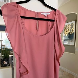 Women’s XL Violet & Claire Pink Ruffle Blouse